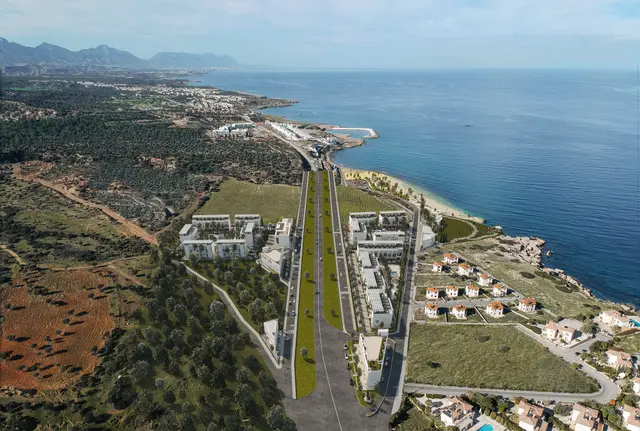 Lage der Luxus Gated Community direkt am Strand · Esentepe · Nordküste