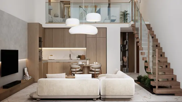 Rendering Wohnzimmer · Esentepe · Nordküste
