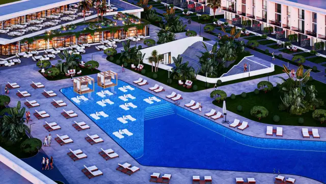 1+1-Wohnung in Boğaz – Gated Community nahe dem Meer – Ansicht 1
