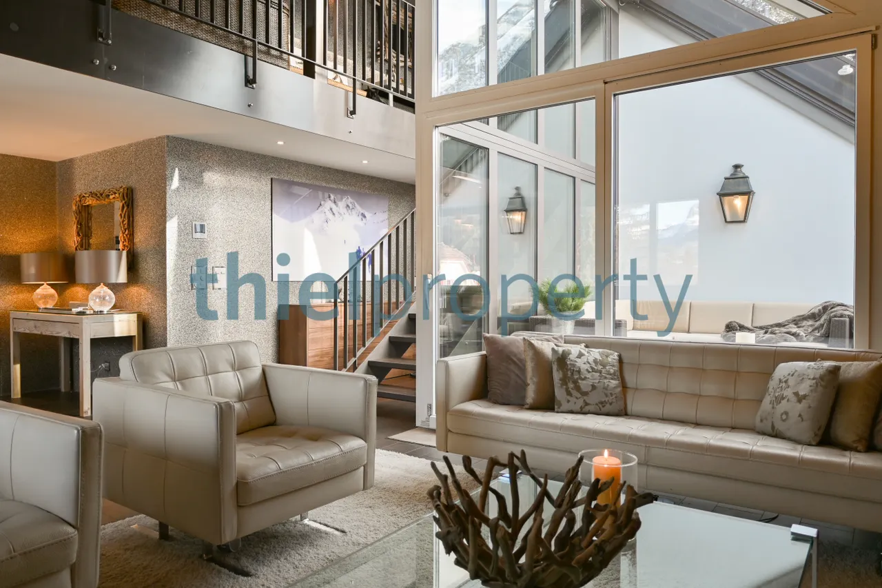 living area with panoramic windows
