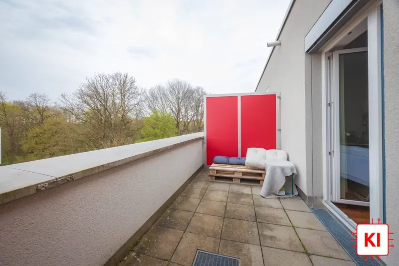 KI-generiert: Süddachterrasse