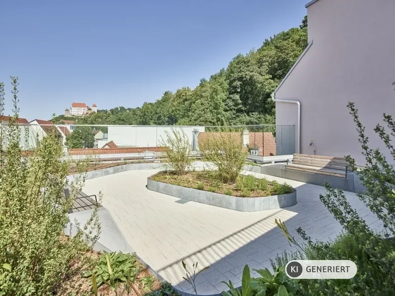 KI-generiert: Dachgarten