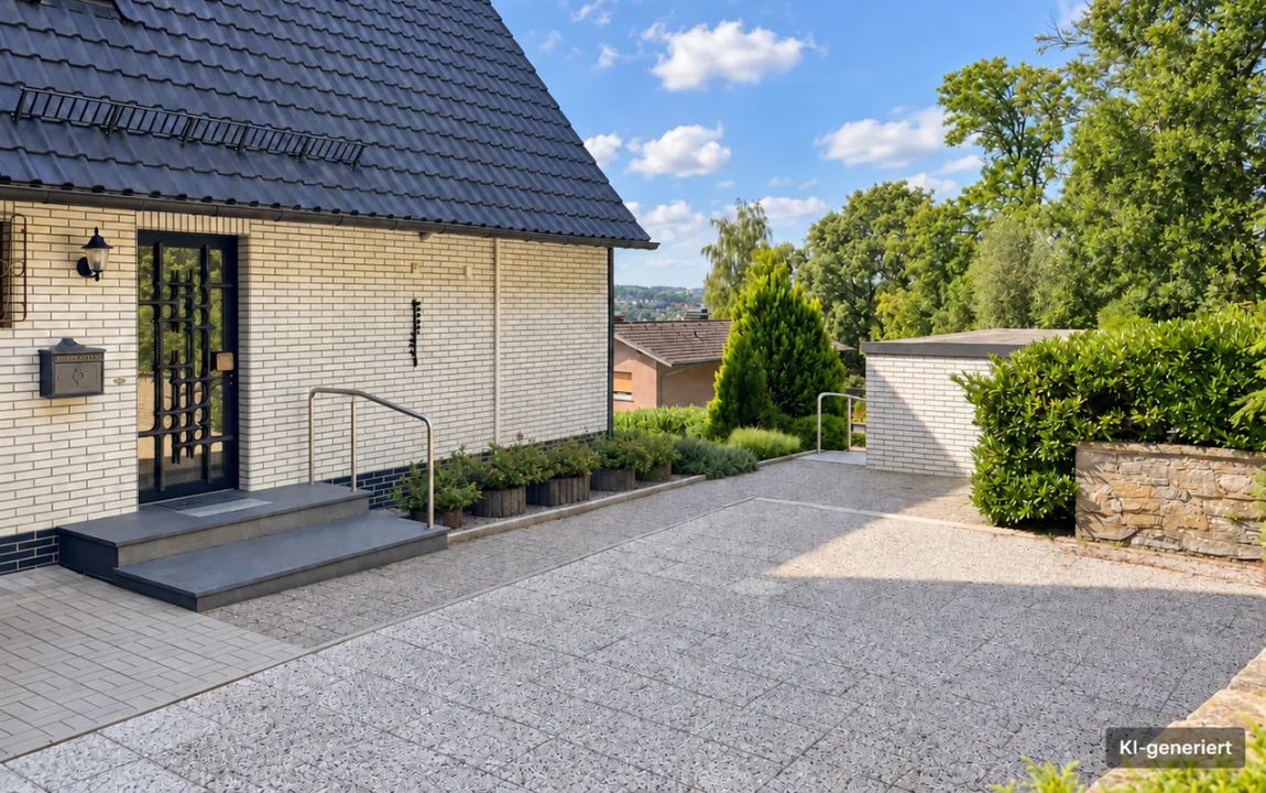 Wohnen am Waldrand mit Weitblick ins Grüne: Doppelhaushälfte mit Einliegerwohnung in beliebter Lage