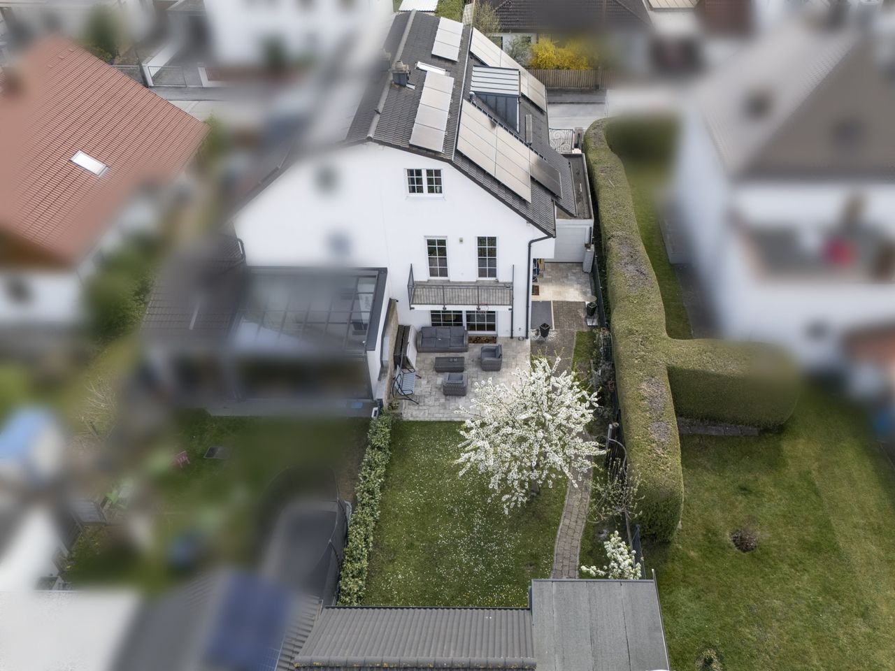 Rückansicht vom Haus