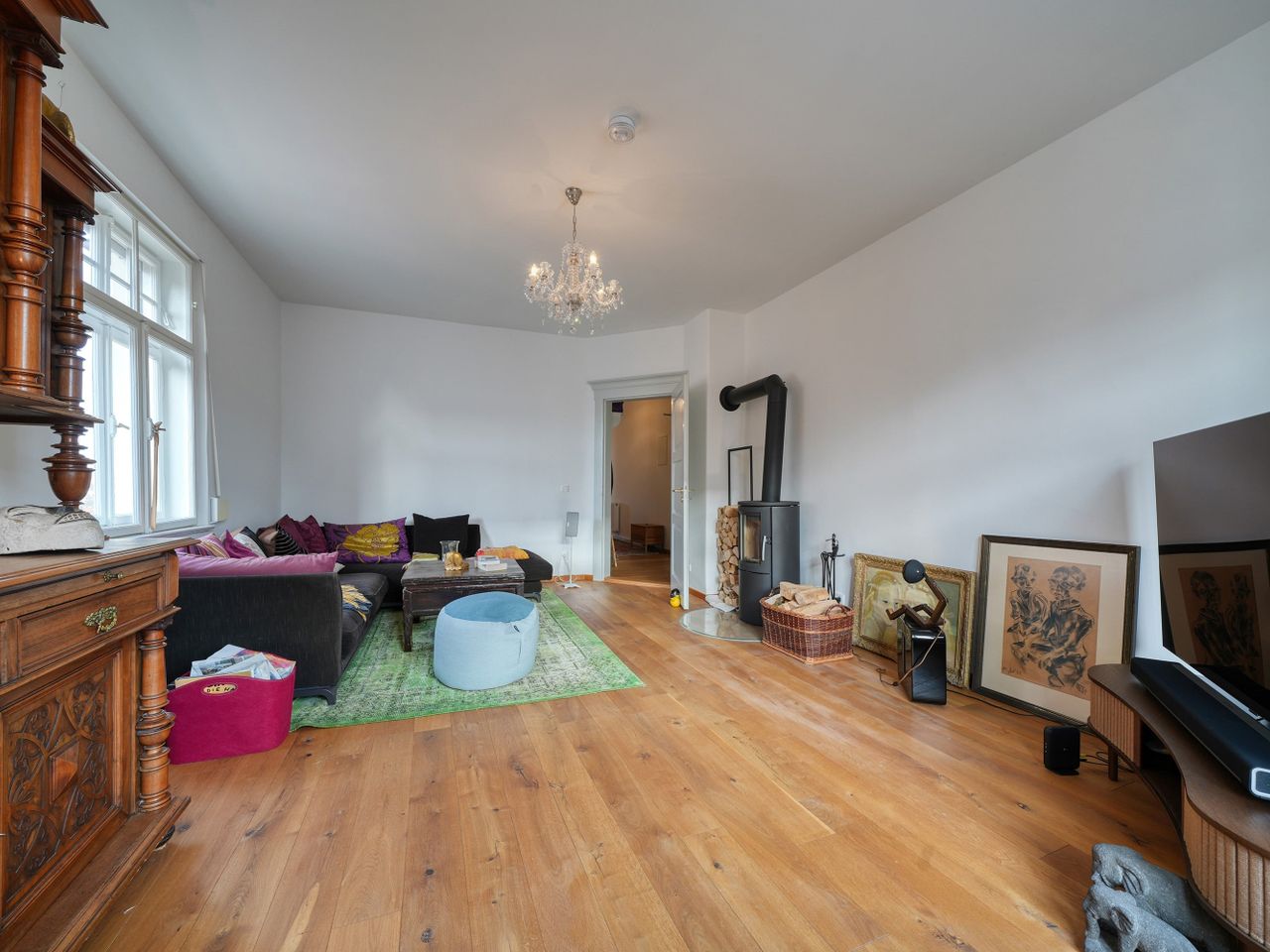 Wohnzimmer mit Schwedenofen