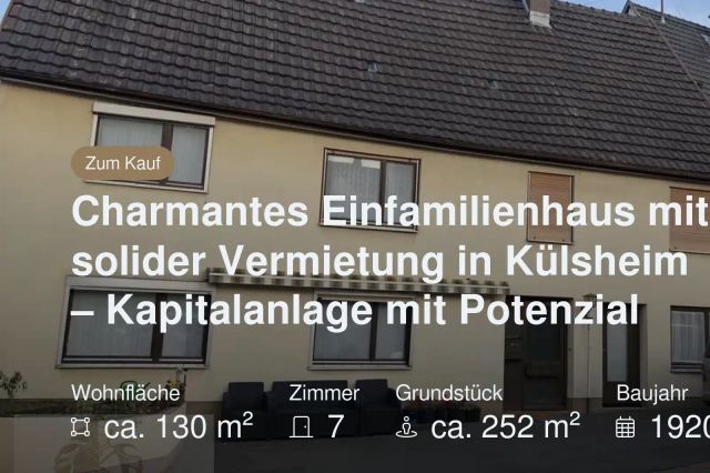 Neu im Angebot: Charmantes Einfamilienhaus mit solider Vermietung in Külsheim – Kapitalanlage mit Potenzial