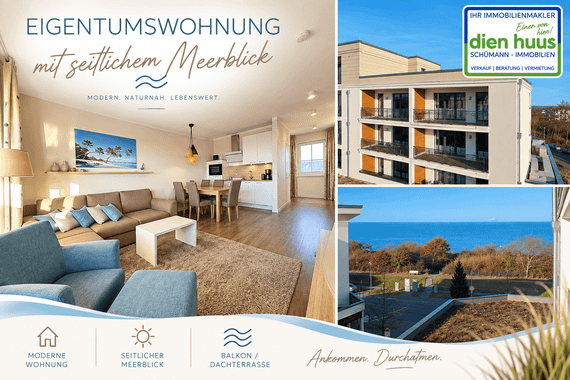 3 Zimmer-Suite mit traumhaften seitlichem Meerblick in Börgerende