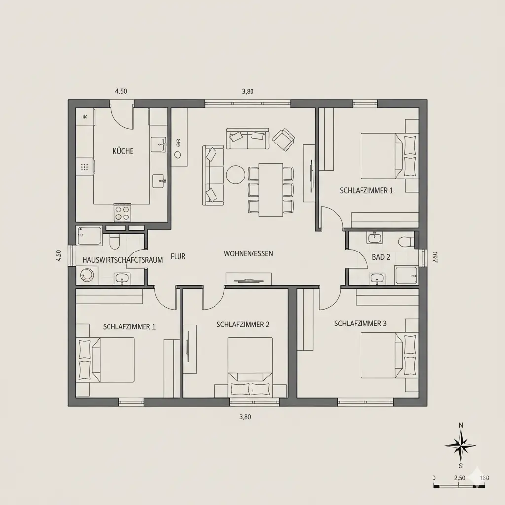 Grundriss-immobilie