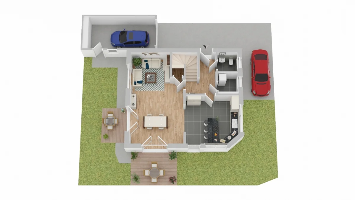 Grundriss Haus 1 Erdgeschoss