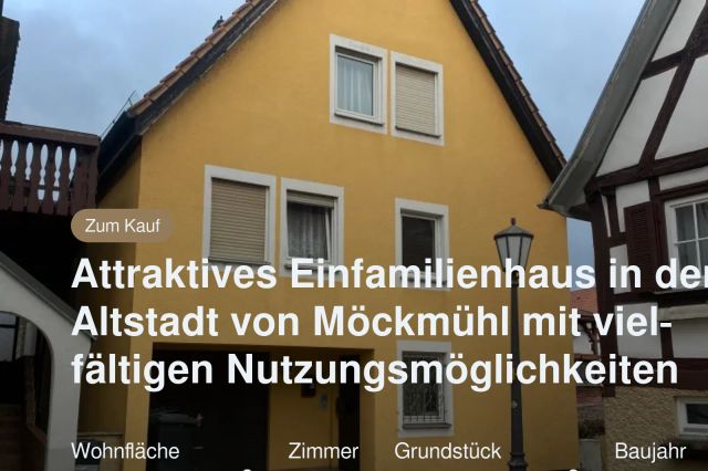 Nicht mehr verfügbar: Attraktives Einfamilienhaus in der Altstadt von Möckmühl mit vielfältigen Nutzungsmöglichkeiten