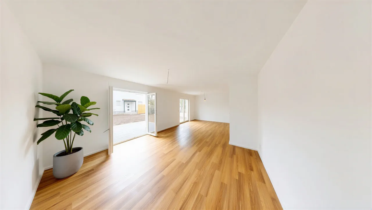 EG Terasse - Blick zum Garten (geplant)