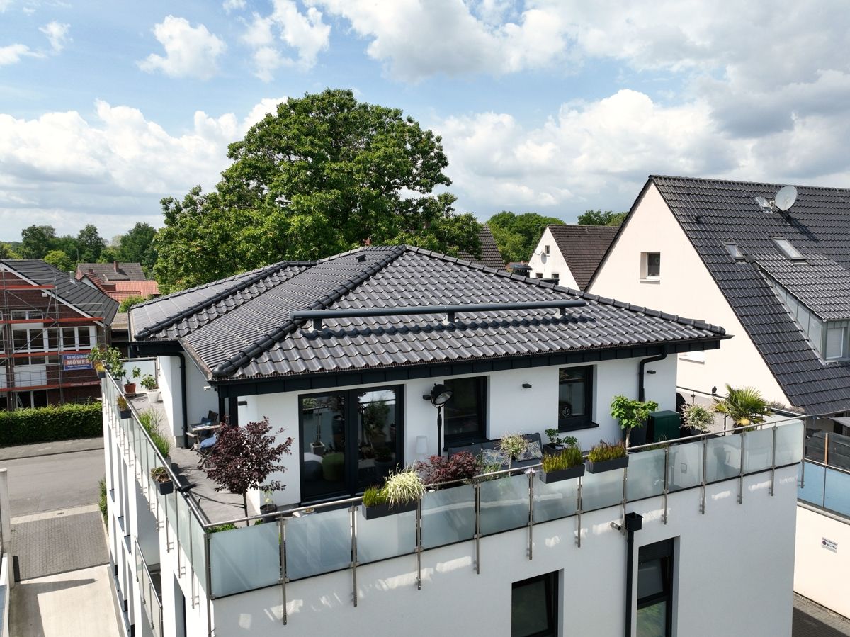 Rückansicht Vogelperspektive