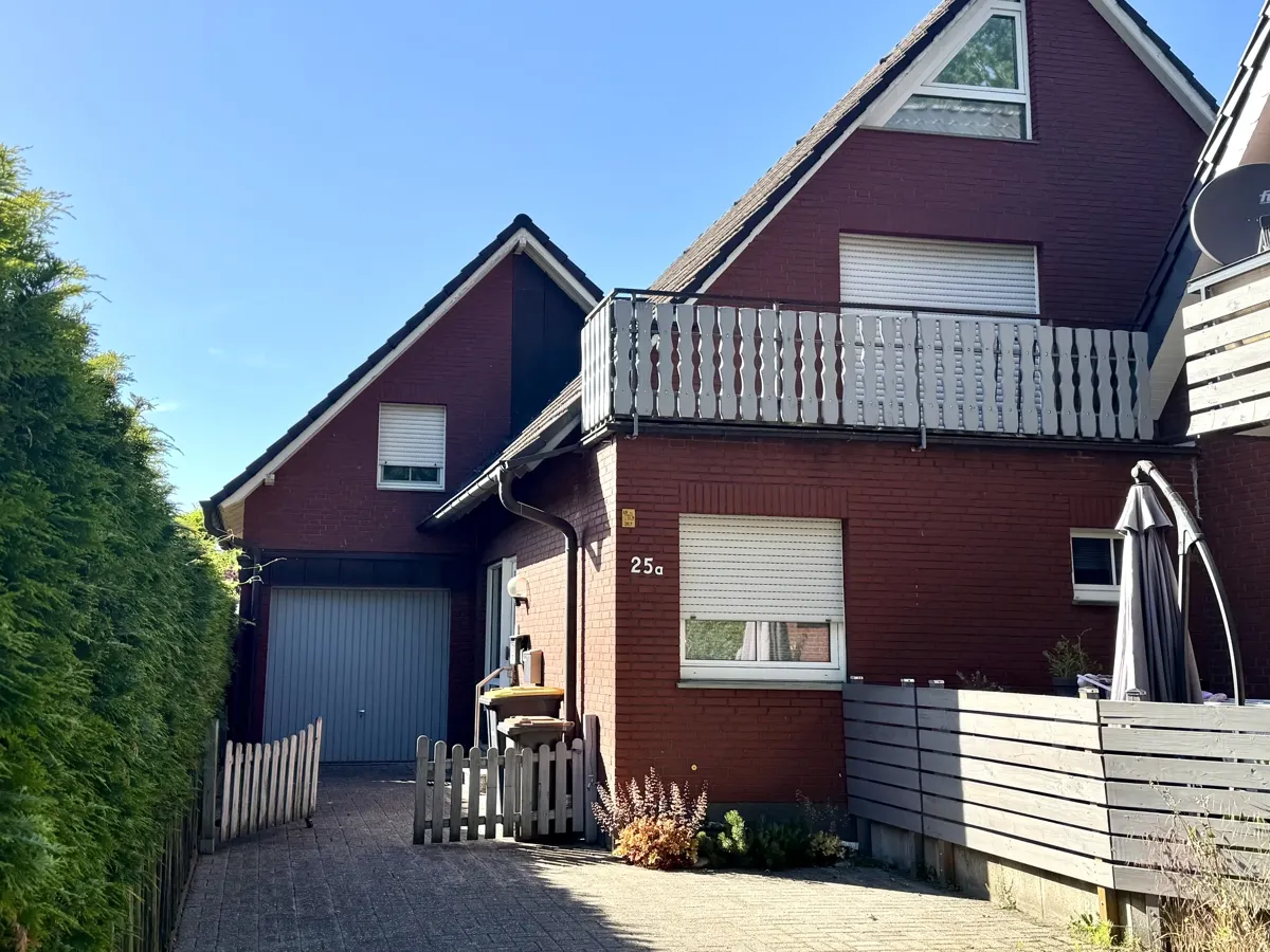 Blick auf die Erdgeschosswohnung
