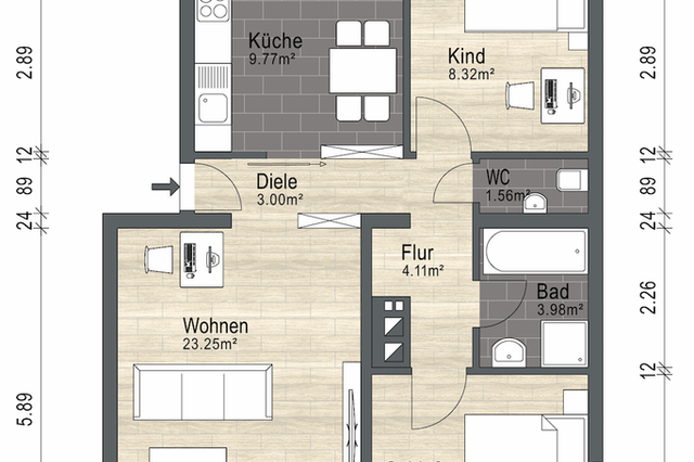 Grundriss Wohnung