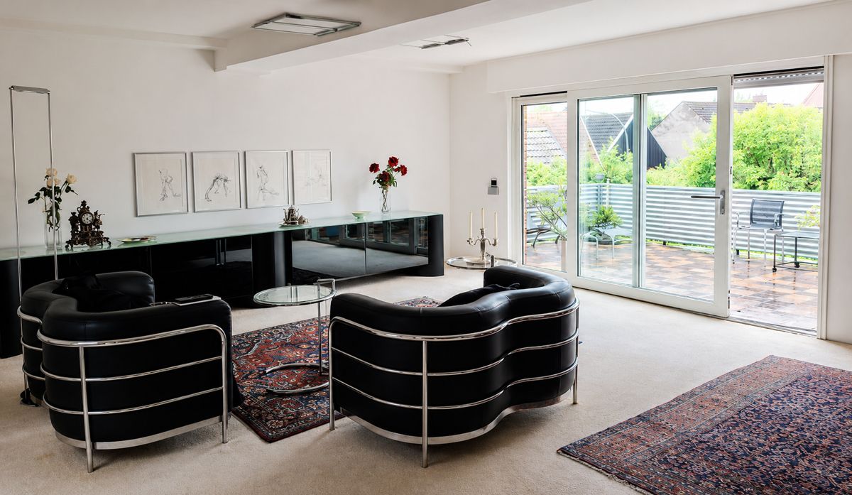 Wohnzimmer OG mit Dachterrasse