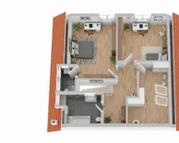 Grundriss Obergeschoss (nicht maßstabsgetreu)