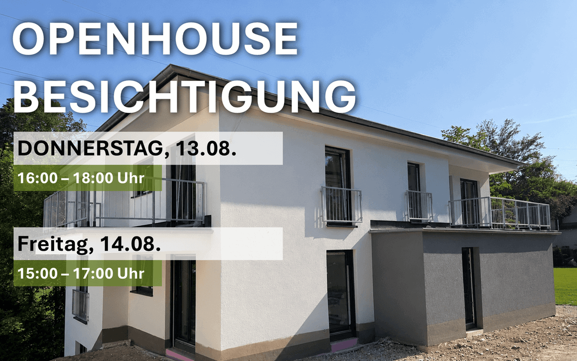 Neubau-Erstbezug! 2-3-Zimmer-Wohnungen mit Balkon/Terrasse oder Garten