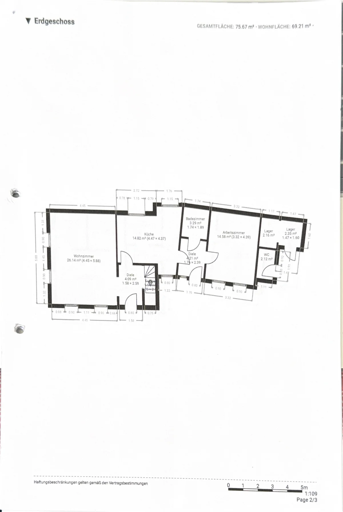 Grundriss Vorderhaus EG