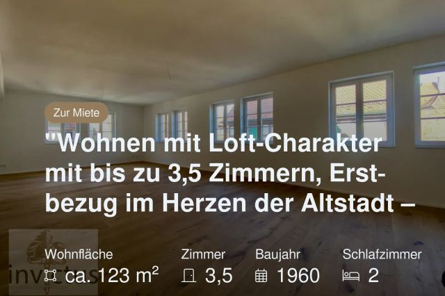 Nicht mehr verfügbar: „Wohnen mit Loft-Charakter mit bis zu 3,5 Zimmern, Erstbezug im Herzen der Altstadt –