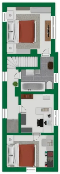 Grundriss-Skizze Obergeschoss