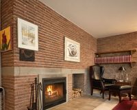 Kaminecke im Wohnzimmer