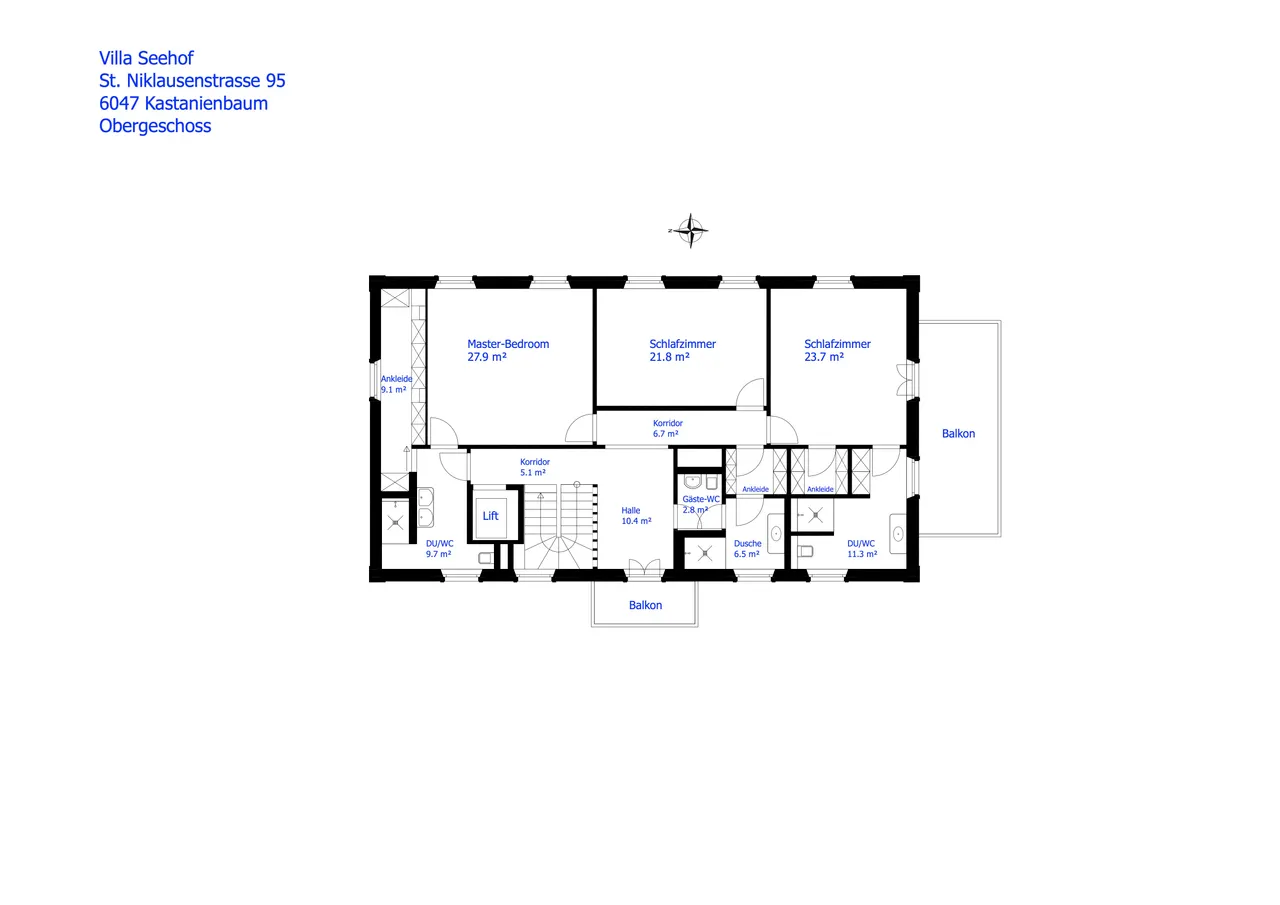 Villa Seehof - Grundriss OG
