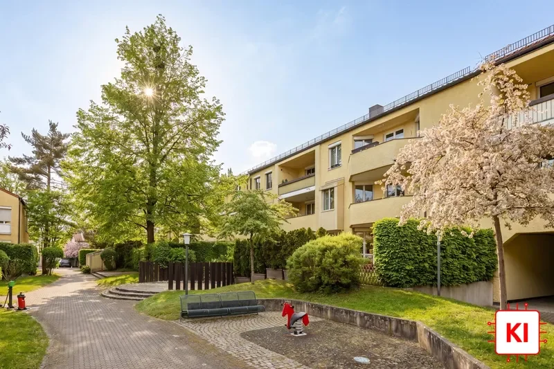 KI-generiert: Blick zum Balkon