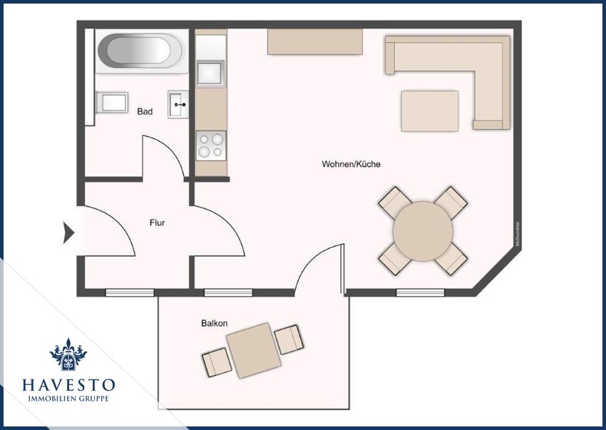 Attraktive 1-Zimmer Wohnung mit Einbauküche, Balkon und maximalen Wohnkomfort: Ab Sofort bezugsfrei - Photo 4