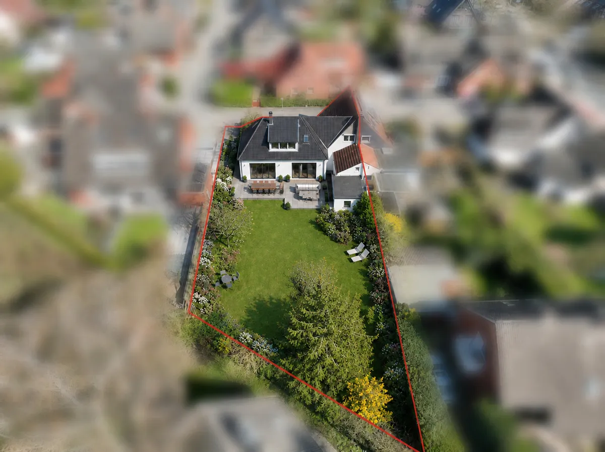 Visualisierung Gartenansicht als Einfamilienhaus 