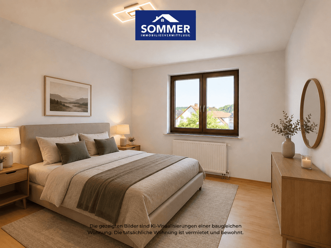 Einrichtungsbeispiel Schlafzimmer (KI-Visualisierung)