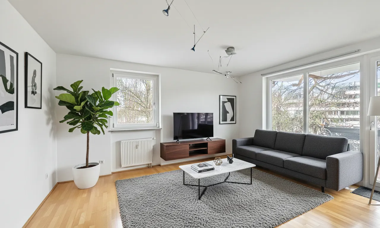 Wohnzimmer-Staging