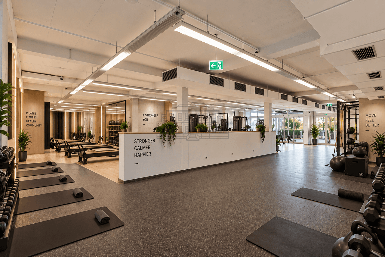 Visuelle Ansicht Fitnessstudio
