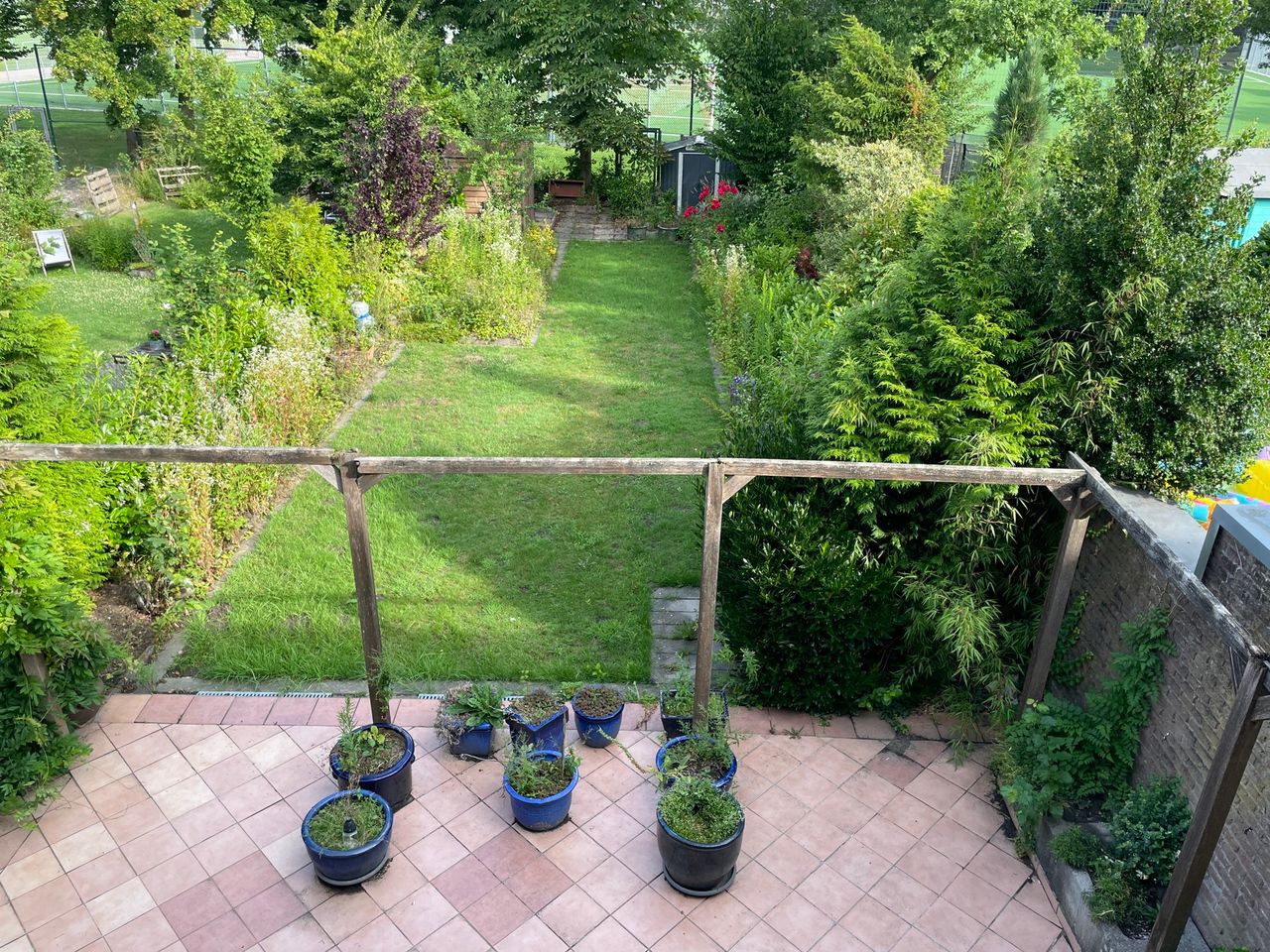 Gartenansicht Balkon