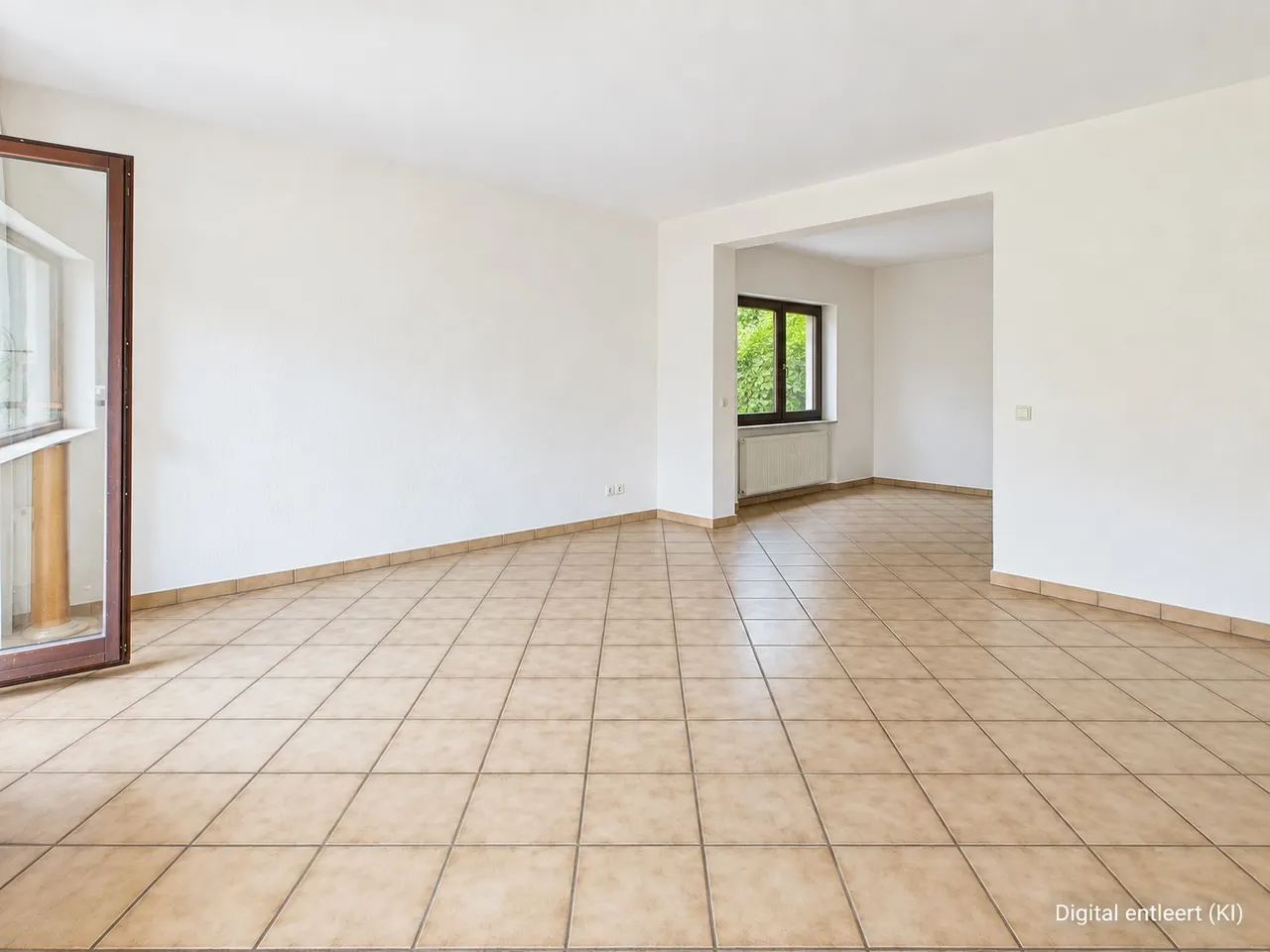 Wohnbereich/Esszimmer (digital entleert KI)