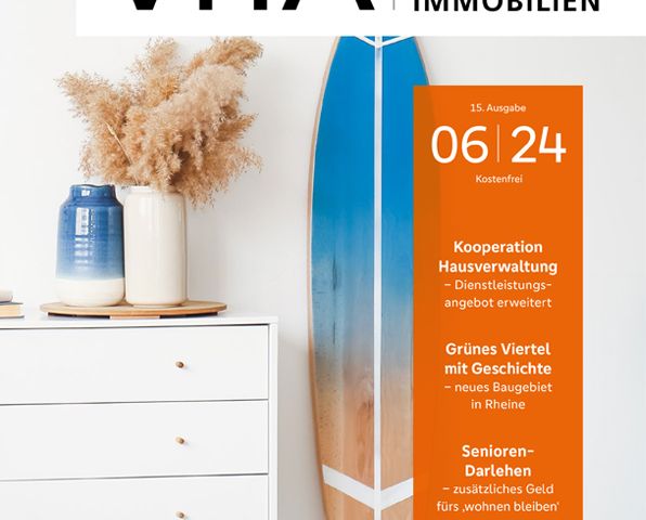 Cover der VITA, Ausgabe 06/24 - Das Magazin der Volksbank Immobilien Münsterland