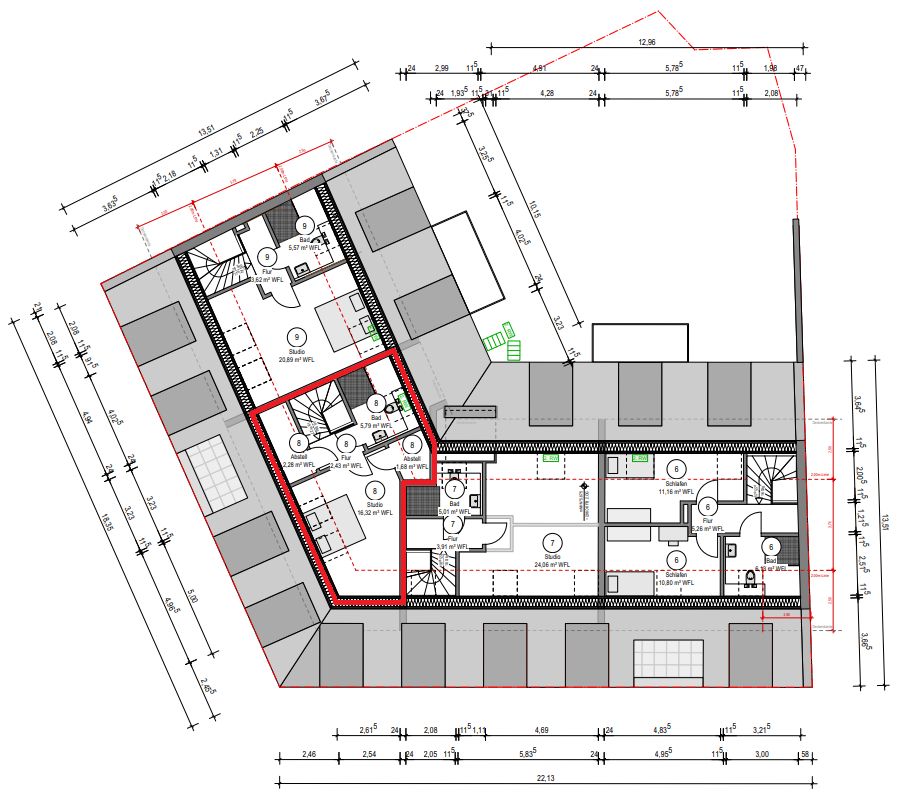Grundriss obere Etage