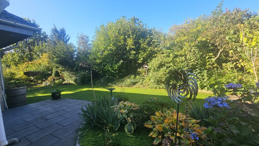 Blick von der Terrasse in den Garten