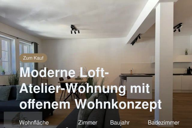 Neu im Angebot: Moderne Loft-Atelier-Wohnung mit offenem Wohnkonzept