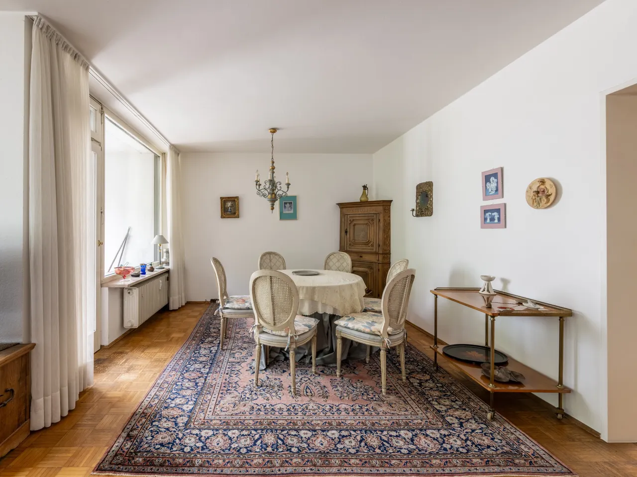 Essbereich im Wohnzimmer