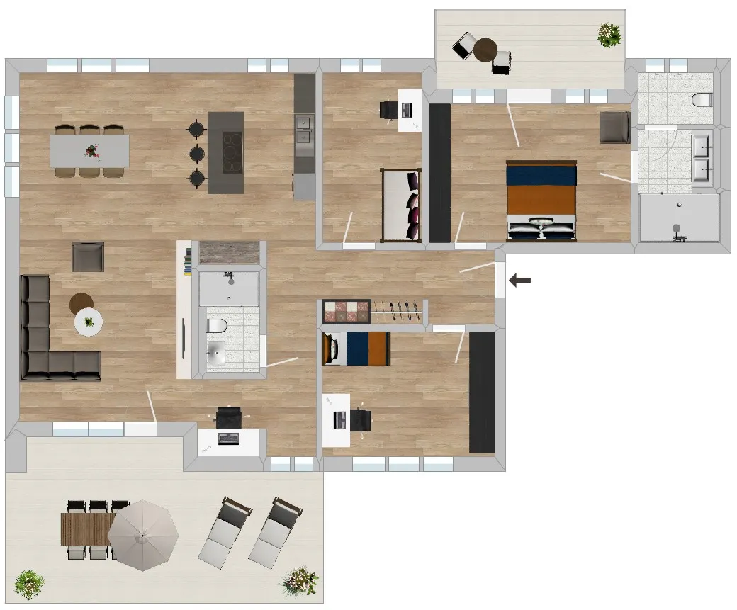 Grundriss Wohnung 2