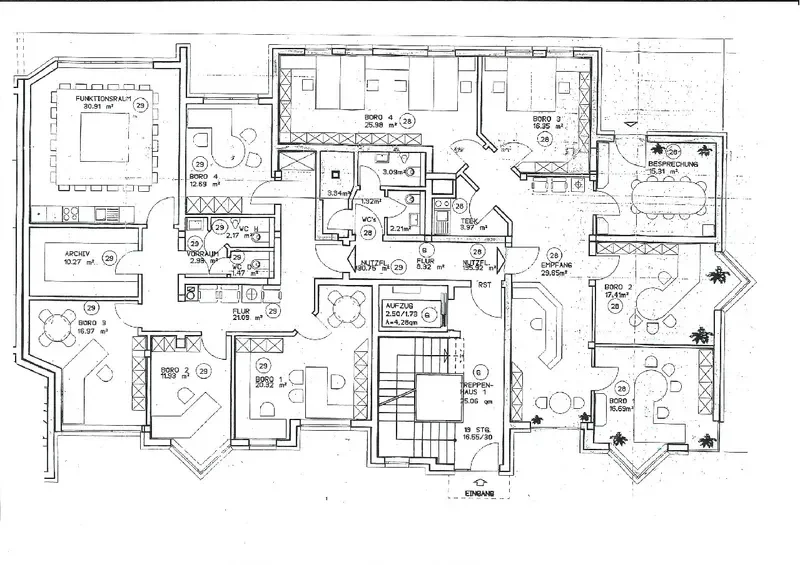 Grundriss Bürofläche Nr. 28