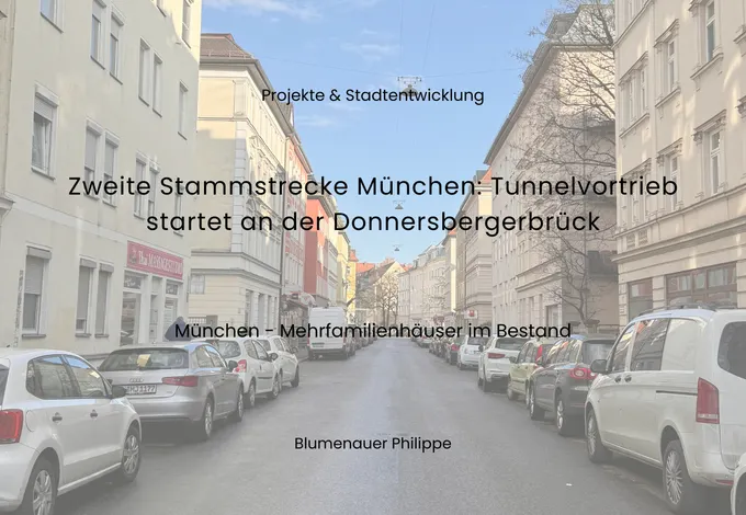 Zweite Stammstrecke München: Tunnelvortrieb startet an der Donnersbergerbrücke