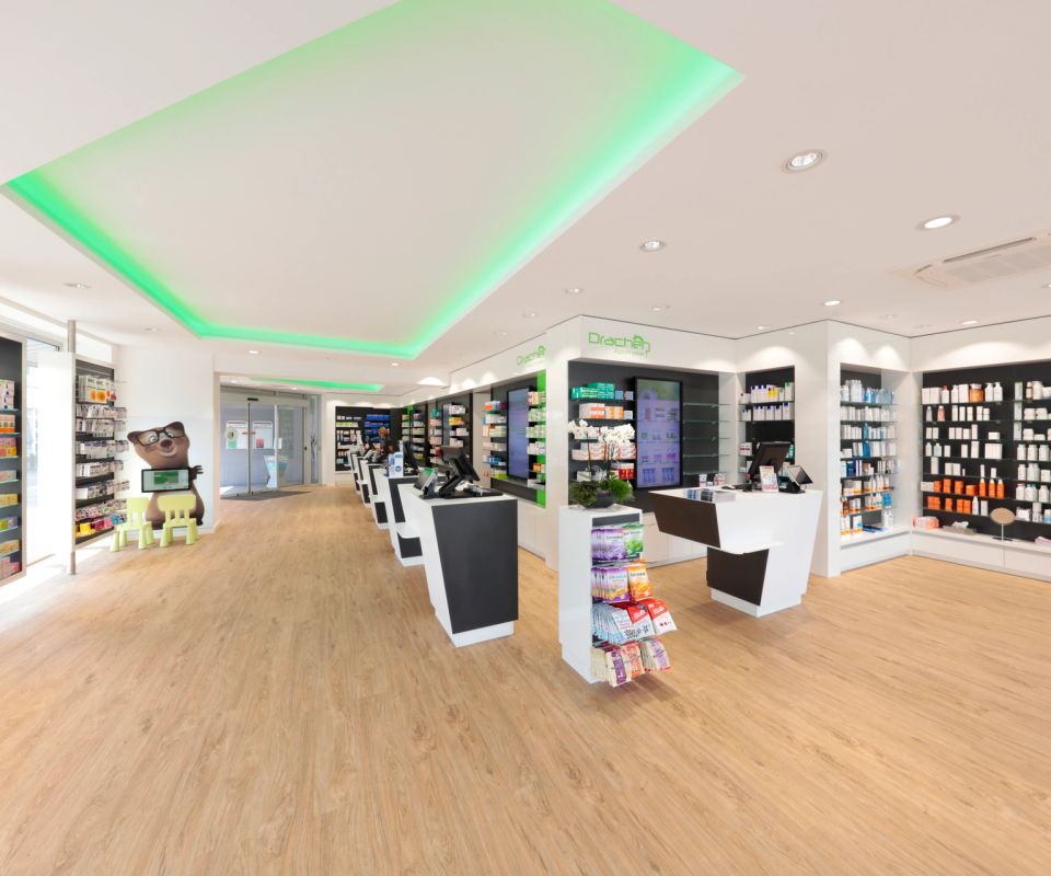 Moderne Räumlichkeiten für Ihre Beratung in der Drachen Apotheke Geldern.