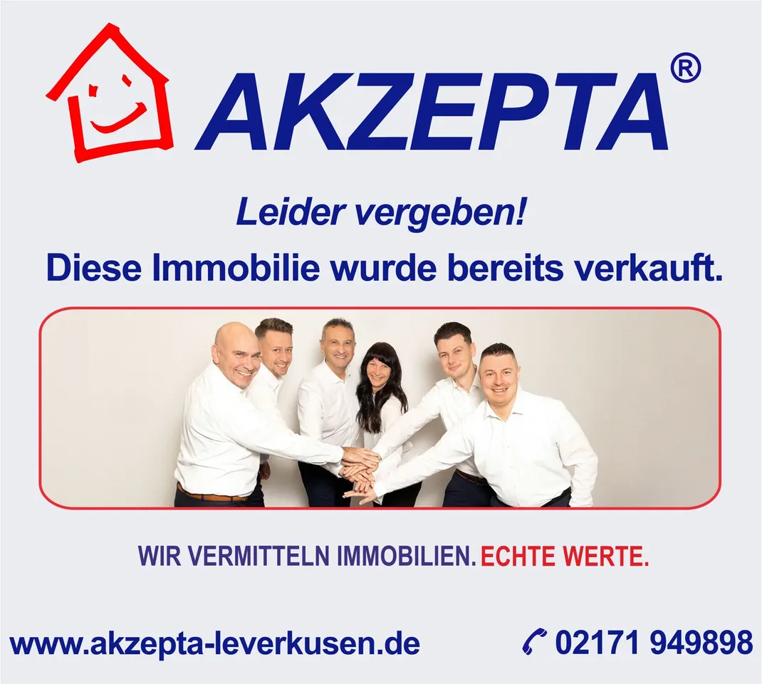 Vermietete 3-Zimmerwohnung mit großem Garten und Balkon in Leverkusen-Opladen!