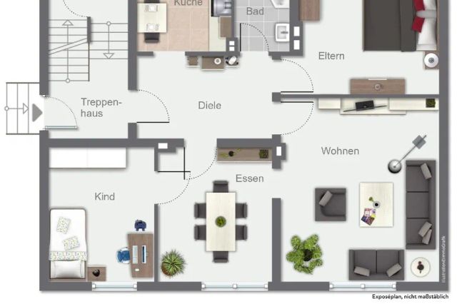 Wohnung EG (vermietet)
