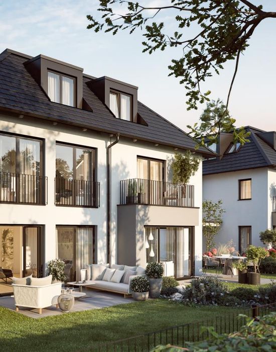 FORMHAUS | Wohnen im Grünen. Zwei Doppelhaushälften und ein Einfamilienhaus.