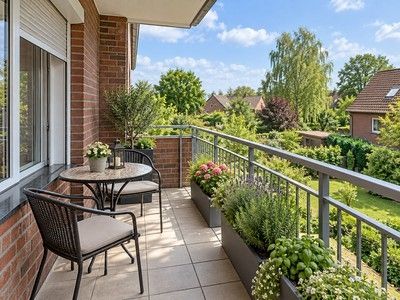 Balkon mit Blick ins Grüne (KI-Visualisierung)