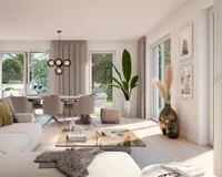 Es handelt sich um unverbindliche Illustrationen mit Sonderausstattungen. Die Bauausführung erfolgt durch das Bauunternehmen