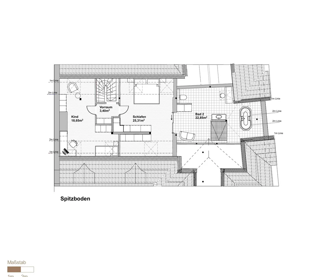 Grundriss Spitzboden