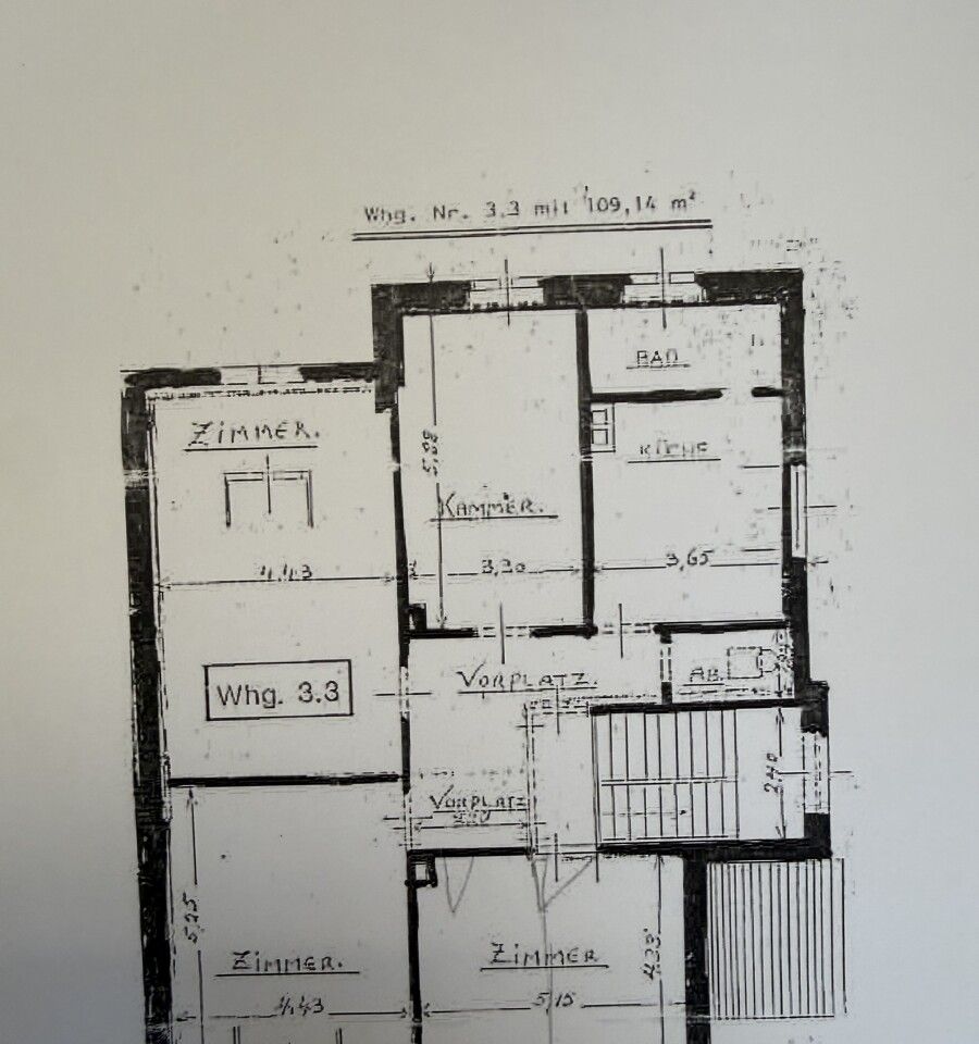 Grundriss mit Maßen